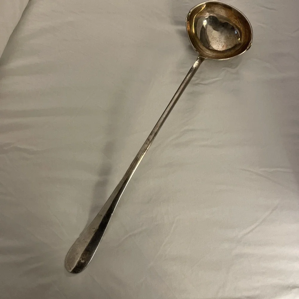 Vintage Silver‎ Plated Serving Ladle Spoon 17